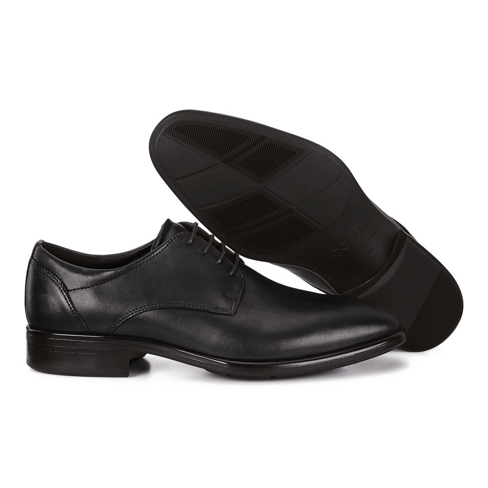 ECCO Mens Derby Shoe Black - Citytray Traditionals - CEV-548167